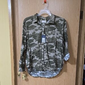 Camouflage Button-Up Shirt